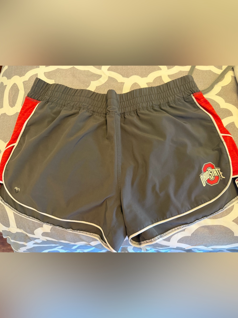 Colosseum Women's Gray Athletic Shorts with Red Accents